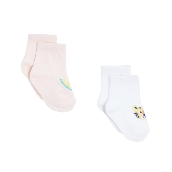  Travel With Love Lot de 2 paires de chaussettes Rose et blanc  de P'tit bisou code EAN 01167944 