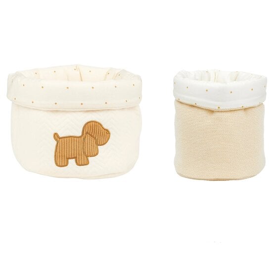  Charlie Set de 2 Paniers de Rangement Vanille  de Nattou code EAN 01168488 
