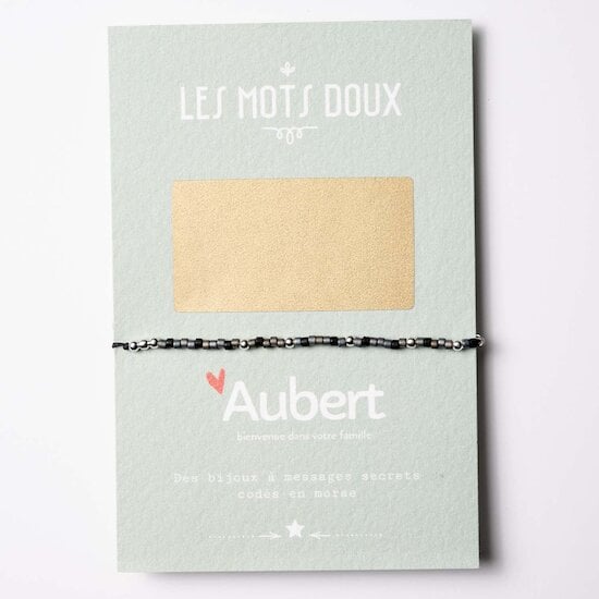  Bracelet annonce "Veux tu être mon Parrain ?" Vert d'eau  de Les Mots Doux code EAN 01168547 