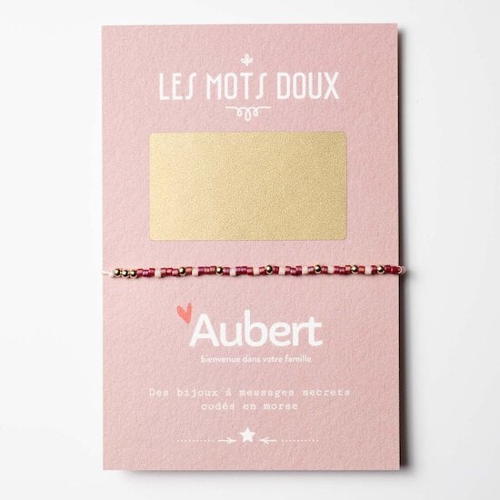  Bracelet annonce "Veux-tu être ma Marraine ?" Rose  de Les Mots Doux code EAN 01168549 