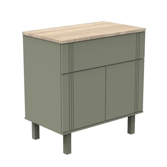  Eléonore Commode 1 tiroir 2 portes Kaki  de Sauthon Baby's Sweet Home code EAN 01169665 