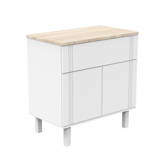  Eléonore Commode 1 tiroir 2 portes Blanc  de Sauthon Baby's Sweet Home code EAN 01169670 