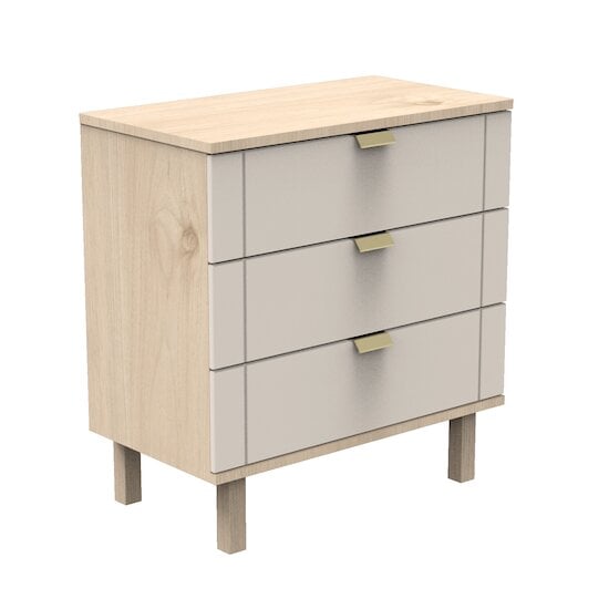  Solène Commode 3 tiroirs Beige cendré  de Sauthon Baby's Sweet Home code EAN 01169826 