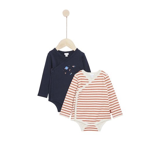  Mr Constellation Lot de 2 bodies manches longues Blue Castle 1 mois de P'tit bisou code EAN 01171575 