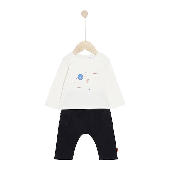  Mr Constellation Ensemble 2 pièces Ecru Lune  de P'tit bisou code EAN 01171626 