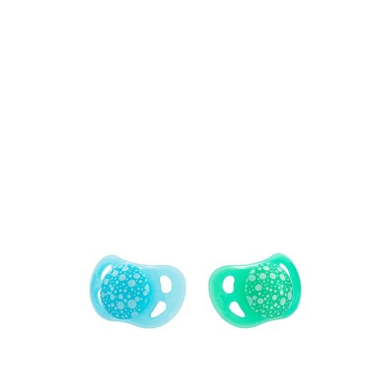  Lot de 2 sucette orthodontique Vert et bleu 0-6 mois de Twistshake code EAN 01172131 