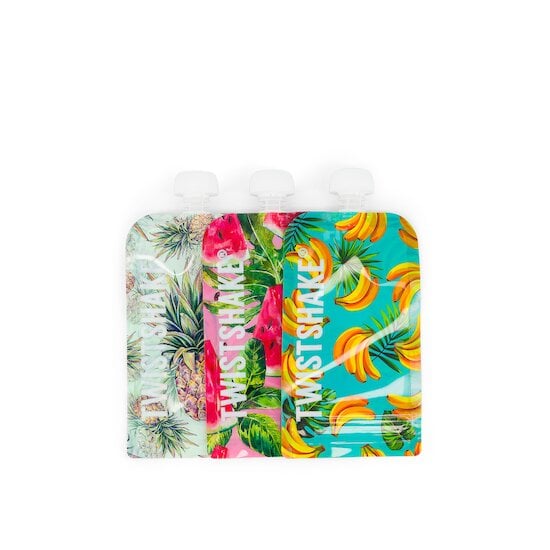  3 gourdes réutilisables 220 ml   de Twistshake code EAN 01172178 