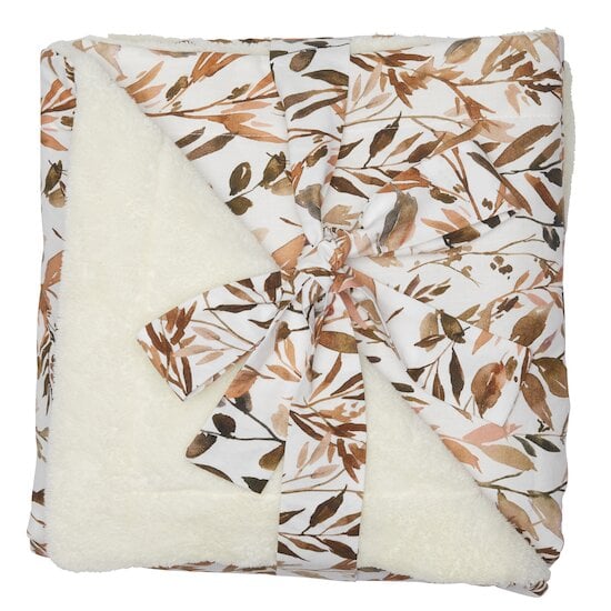  Caramel Forest Couverture Luxe microfibre Imprimé feuillages ivoire 70 x 100 cm de BB&Co code EAN 01172216 