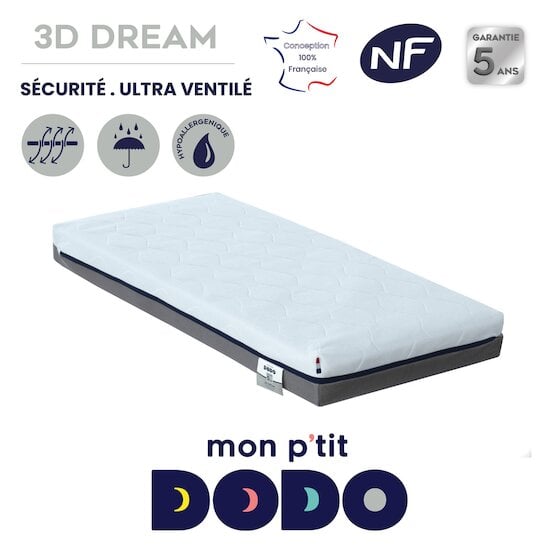  Matelas 3D Dream ultra respirant et ventilé   de P'tit Dodo code EAN 01174698 