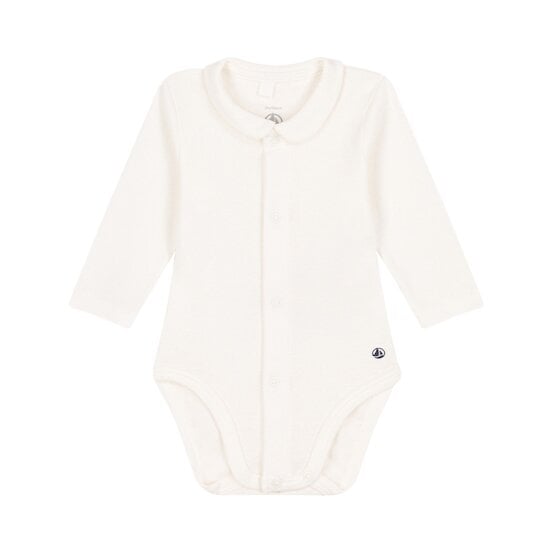  Body manches longues à col en coton bébé Marshmallow  de Petit Bateau code EAN 01175420 