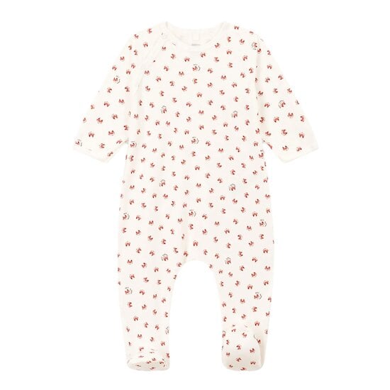  Pyjama bébé imprimé en molleton Blanc marshmallow/blanc multico 1 mois de Petit Bateau code EAN 01175508 