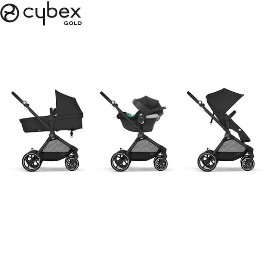  Poussette Trio EOS : Poussette 2-en-1 EOS + Aton B2 i-Size + Adaptateurs - Moon Black Moon Black  de CYBEX code EAN 01176288 