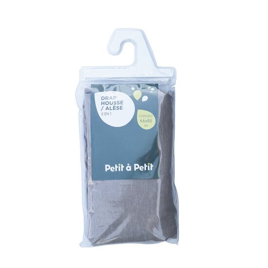  Drap housse + alèse 2-en-1 Taupe 46 x 85 cm de Petit à petit code EAN 01176440 