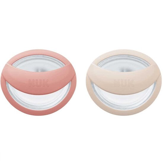 Lot de 2 Sucettes en silicone Mommy Fell Rose/beige 0-9 mois de Nuk code EAN 01176894 