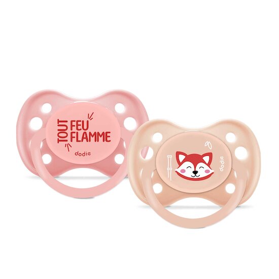  Sucettes Anatomiques Panda Roux Rose 6 mois + de Dodie code EAN 01178017 