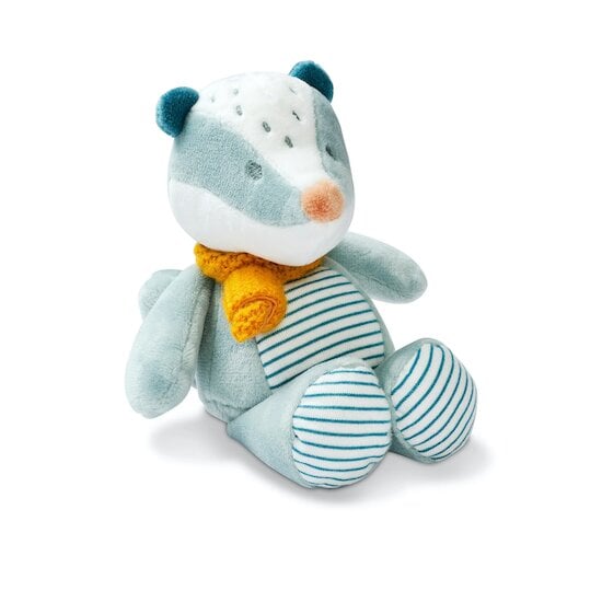  Félix et Léo Peluche Blaireau Félix Bleu  de Nattou code EAN 01178093 
