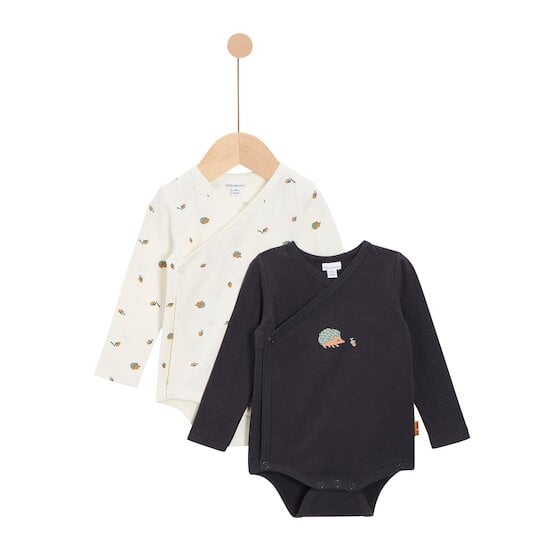  Cœur de pain d'épice Lot de 2 bodies manches longues Secret Forest  de P'tit bisou code EAN 01180537 