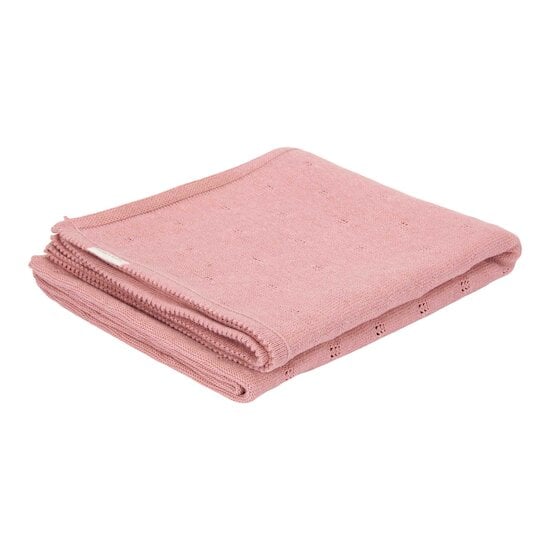  Couverture de lit tricotée Pure Pink Blush 110 x 140 cm de Little Dutch code EAN 01186424 