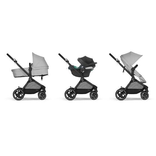  Poussette Trio EOS : Poussette 2-en-1 EOS + Aton B2 i-Size + Adaptateurs Stone Grey  de CYBEX code EAN 01188187 