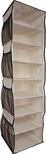 Rangement de penderie renforcé avec etagères su...