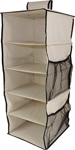 Rangement de penderie renforcé avec etagères su...