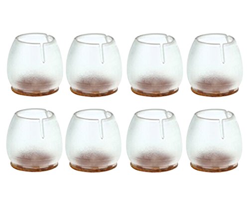 8 pcs chaise jambe protections silicone rond et...