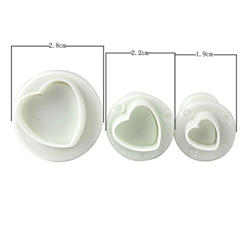 Simple mould 3pcs / set coeur d'amour de dššcor...
