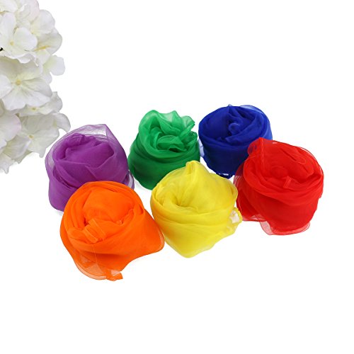 6 couleurs 70 * 70cm ourlée square dance gaze f...