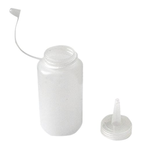 SODIAL(R) Lacon souple en plastique distributeur de condiments sauce a la moutarde et ketchup clair blanc 6oz code EAN 0190268019019 