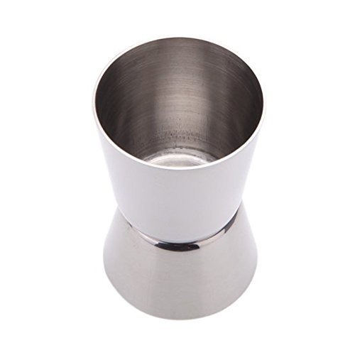 SODIAL (R)Double Gobelet doseur Cocktail alcools en Acier inoxydable pour bars bistrot Jigger Cocktail verre de mixte Mesure alcool M 0190268068390 SODIAL(R)