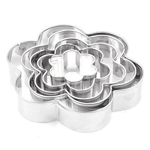 Cookie Cutter - SODIAL(R) 5 pieces-Argent patis...