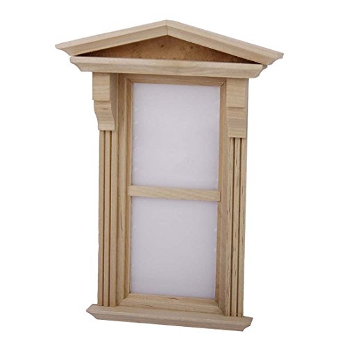 porte en bois - SODIAL(R)Fenetre Miniature en B...