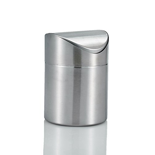 Mini poubelle en acier inoxydable brossé peut t...