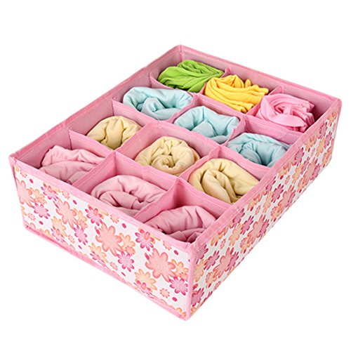 Teckpeak teckpeak 12 cellules tiroir armoire à vêtements Sous-vêtements Chaussettes Cravates Organisateur Boîte de rangement pliable organisateur de tiroir code EAN 0190550403823 