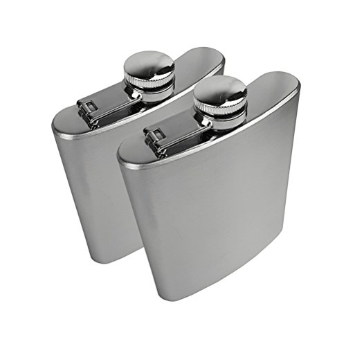 2pcs flasque alcool acier inoxydable hip flask ...