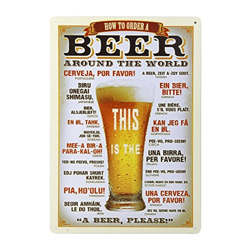 Bière affiche poster plaque en metal vintage dé...