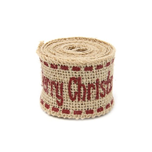 Pixnor 2m naturel jute burlap hessienne joyeux noël ruban rustique noël decor code EAN 0190655975690 
