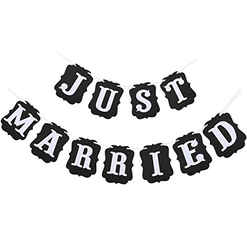 Carte papier bunting just married bunting banni...