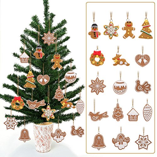 NUOLUX Flocon de neige pendentifs animaux main sapin décoration 17pcs code EAN 0190657109628 