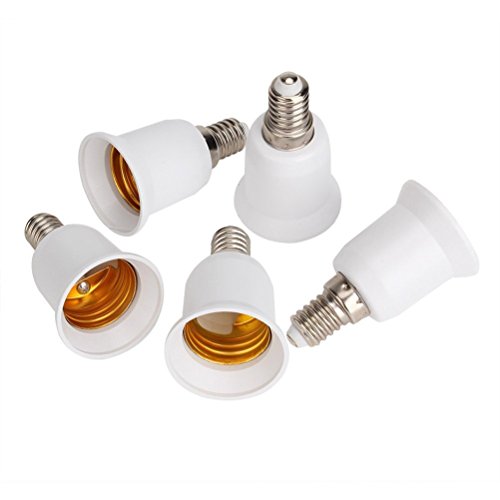 5pcs e14 e27 vis lumière led lampe ampoule adap...