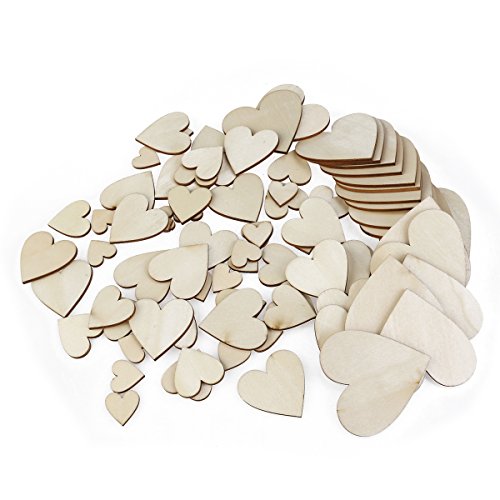 WINOMO 80pcs coeur en bois pour bricolage décoration de mariage 2cm - 6cm code EAN 0190657176170 