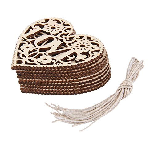 Amour coeur embellissements en bois artisanat s...