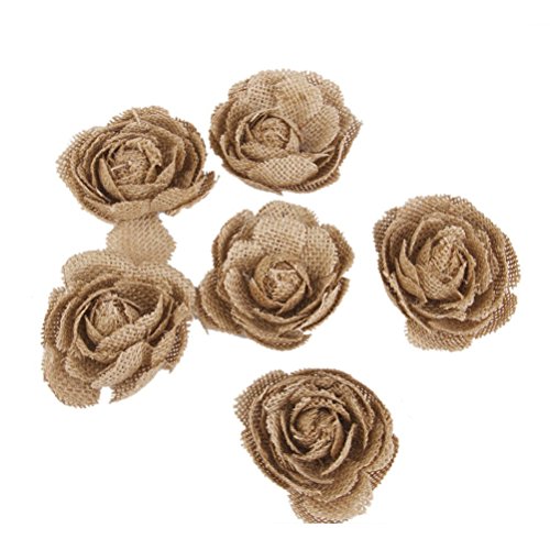 Mariage rose fleurs fleurs de toile de jute pou...