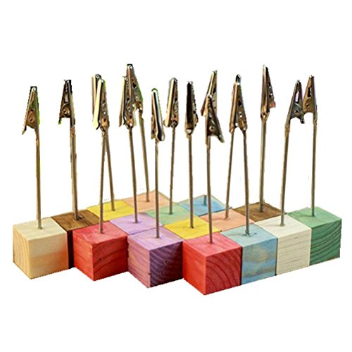 Lot de 12 carte de fil cube photo memo clips ph...