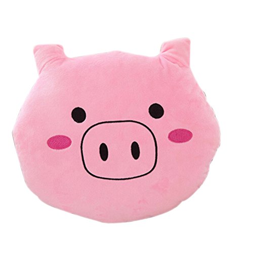 Oreiller coussin rond avec cochon smiley emotic...