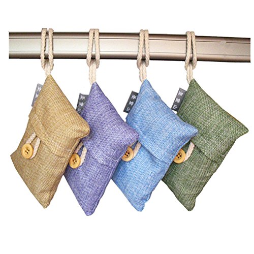 4pcs purificateur d'air désodorisant sac de cha...