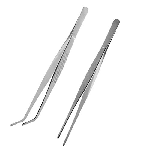 2pcs inox pinces droites et courbes pinces pinc...