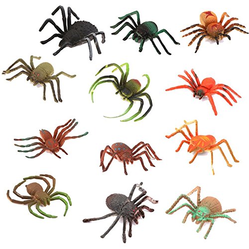 12pcs araignée en plastique jouet modèle jouet ...