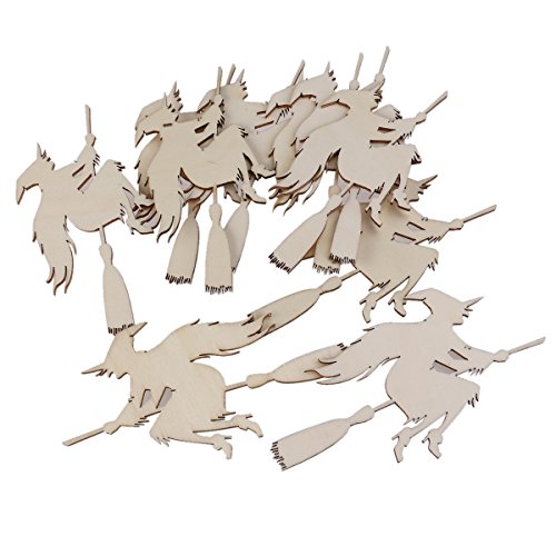 10pcs embellissements en bois avec chaîne décor...