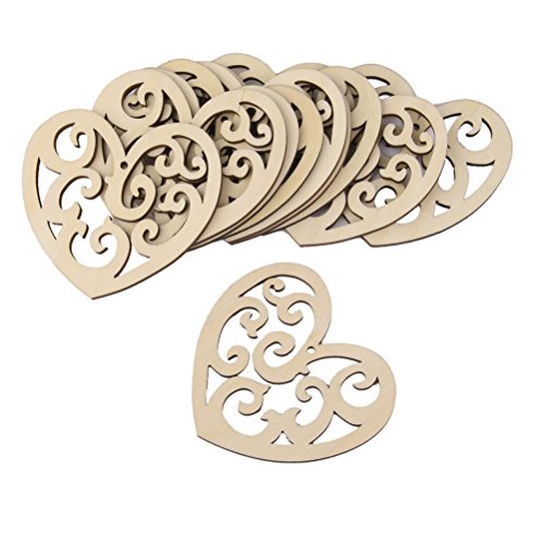 En forme de coeur hanging en bois ornement pend...